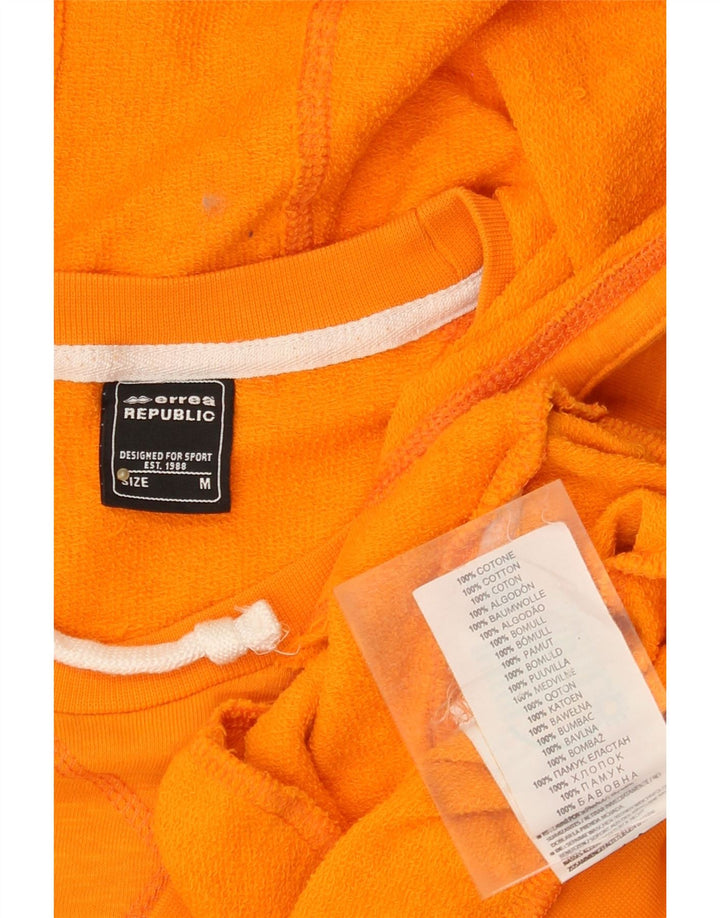 ERREA Pull à Capuche Graphique Homme Orange Moyen Coton
