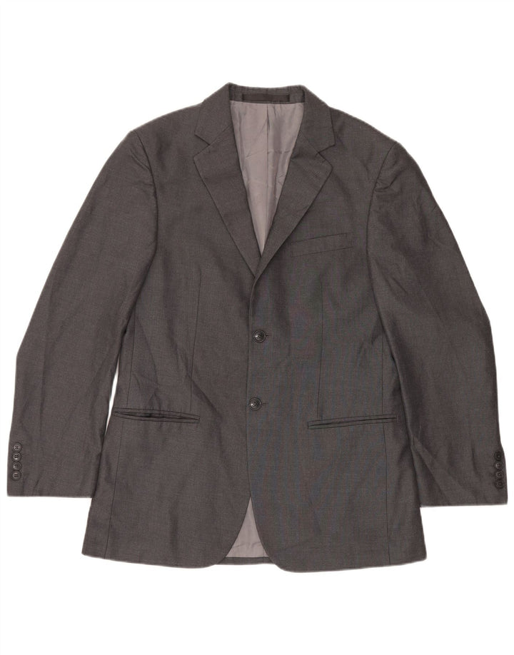 Marks & Spencer Veste blazer à 2 boutons pour homme UK 38 Gris moyen Polyester