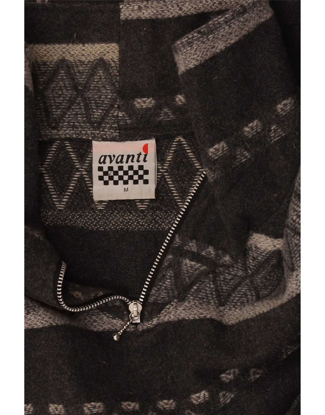 Avanti Sweat-shirt surdimensionné à col zippé pour homme Gris moyen géométrique