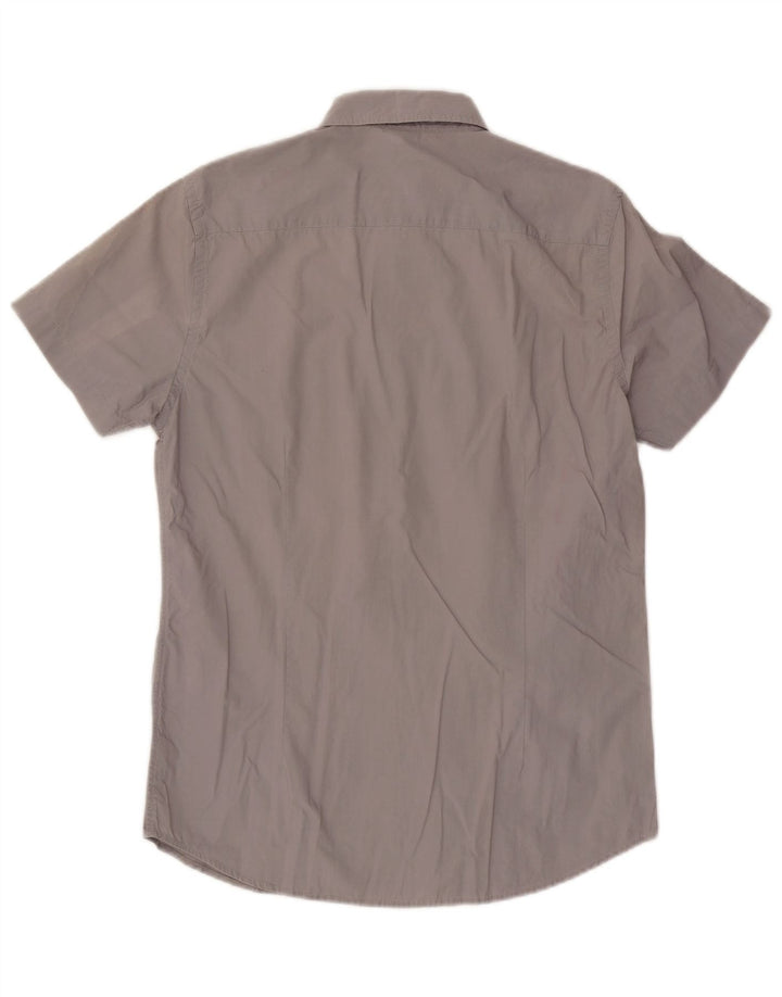 Murphy & Nye Chemise à Manches Courtes Homme Gris Moyen Coton