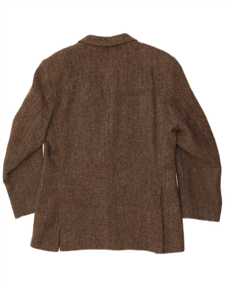 Pitlochry Veste blazer Harris Tweed pour homme UK 38 Marron moyen à chevrons