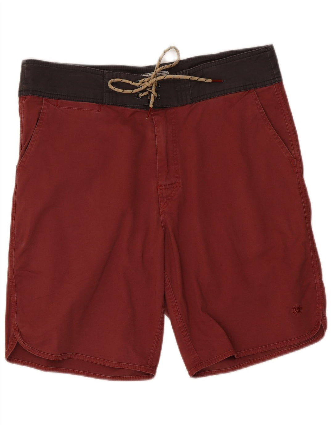 Fat Face Short de Bain Homme Coton Colorblock Rouge Moyen
