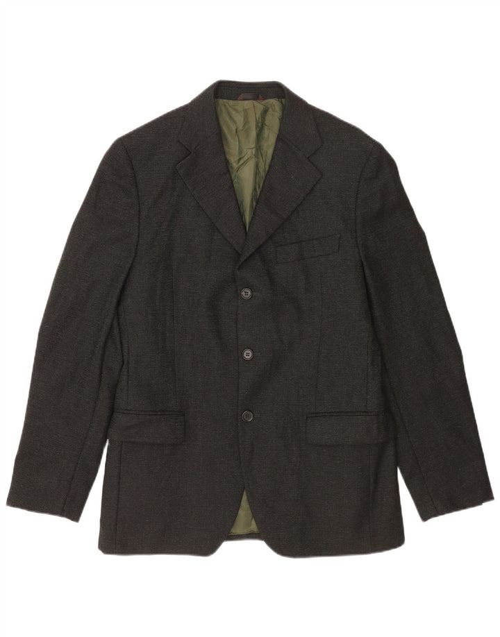 Basile Veste Blazer 3 Boutons Homme IT 48 Laine Mérinos Noir Moyen