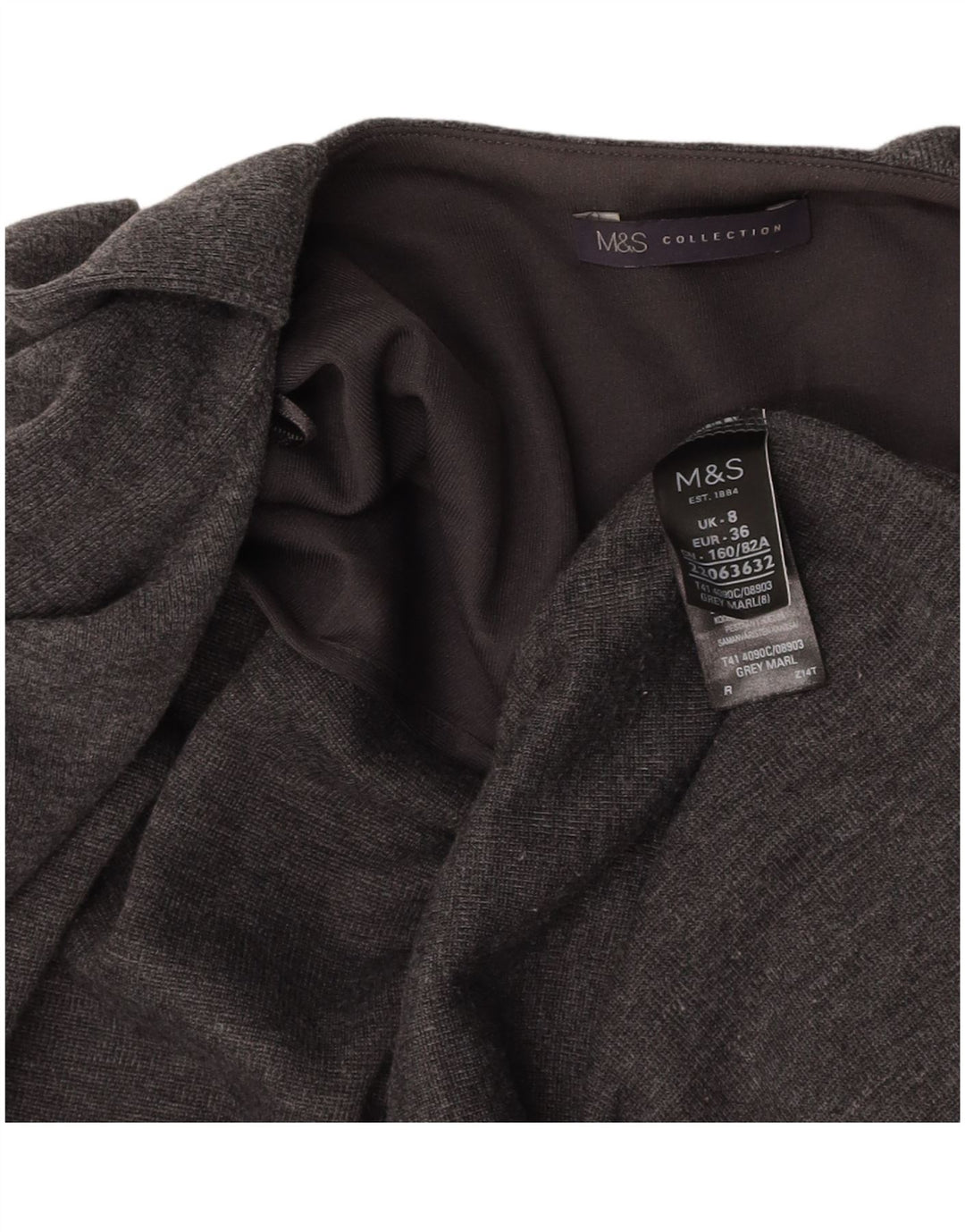 MARKS & SPENCER Pull cardigan sans manches pour femme UK 8 Petit Gris