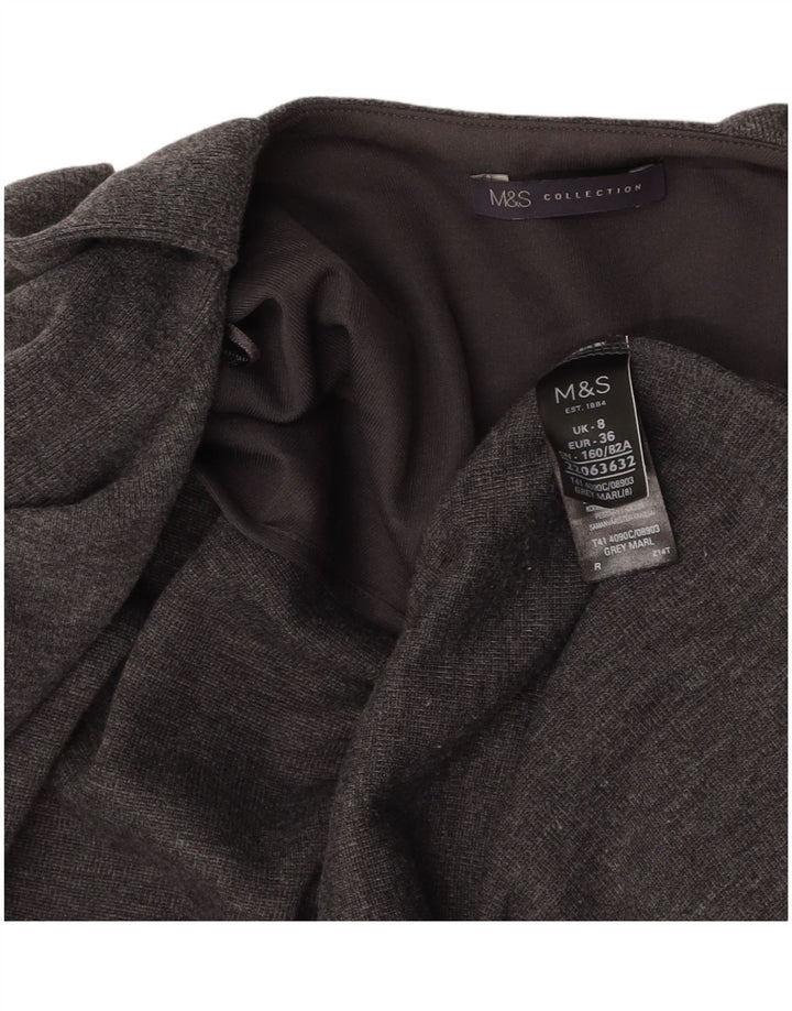 MARKS & SPENCER Pull cardigan sans manches pour femme UK 8 Petit Gris