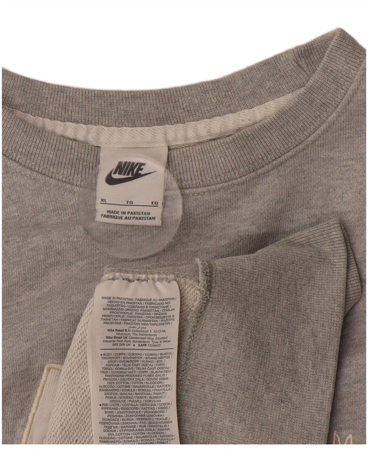Nike Sweat-shirt graphique pour homme XL Gris Coton