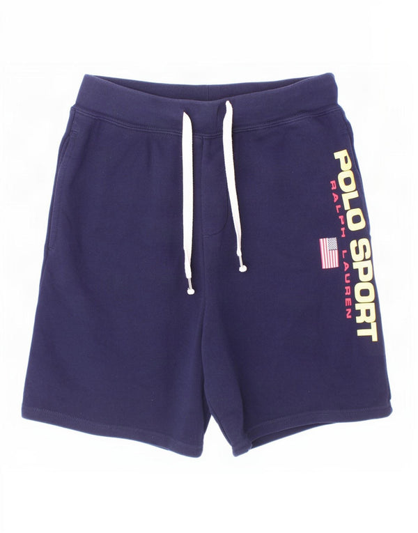 Polo Ralph Lauren Short de sport graphique pour garçon 14-15 ans Bleu marine Taille L