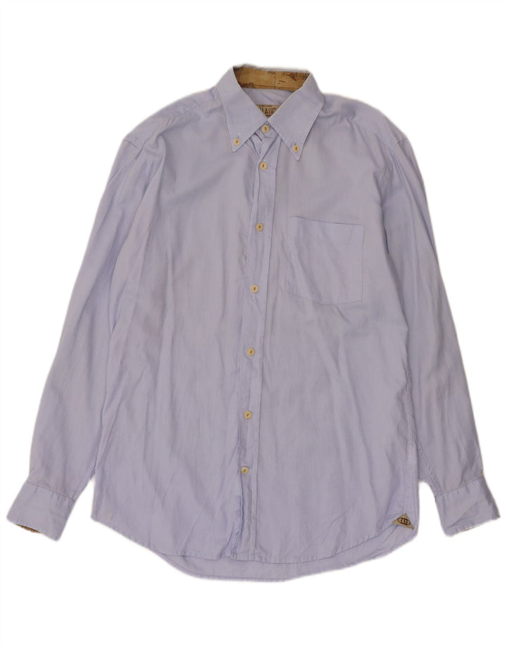 ALVIERO MARTINI Chemise Homme Taille 39 15 1/2 Coton Bleu Moyen