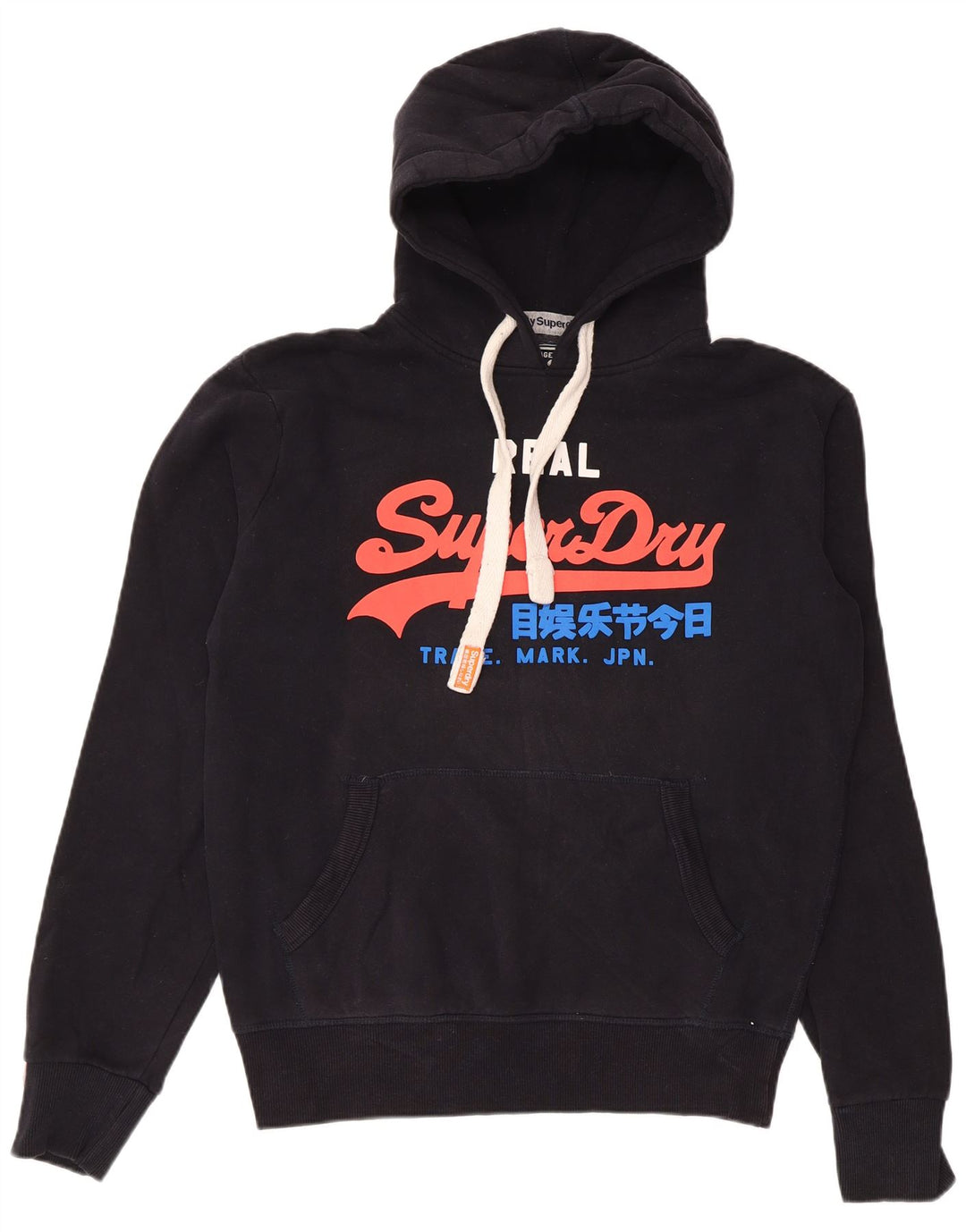 SUPERDRY Pull à Capuche Graphique Homme Noir Moyen Coton