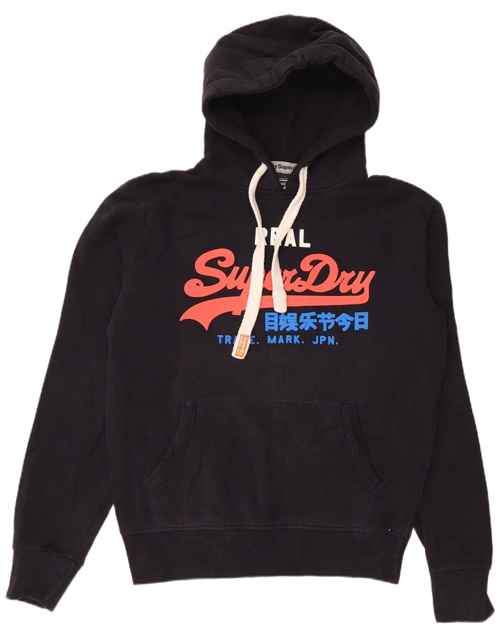 SUPERDRY Pull à Capuche Graphique Homme Noir Moyen Coton