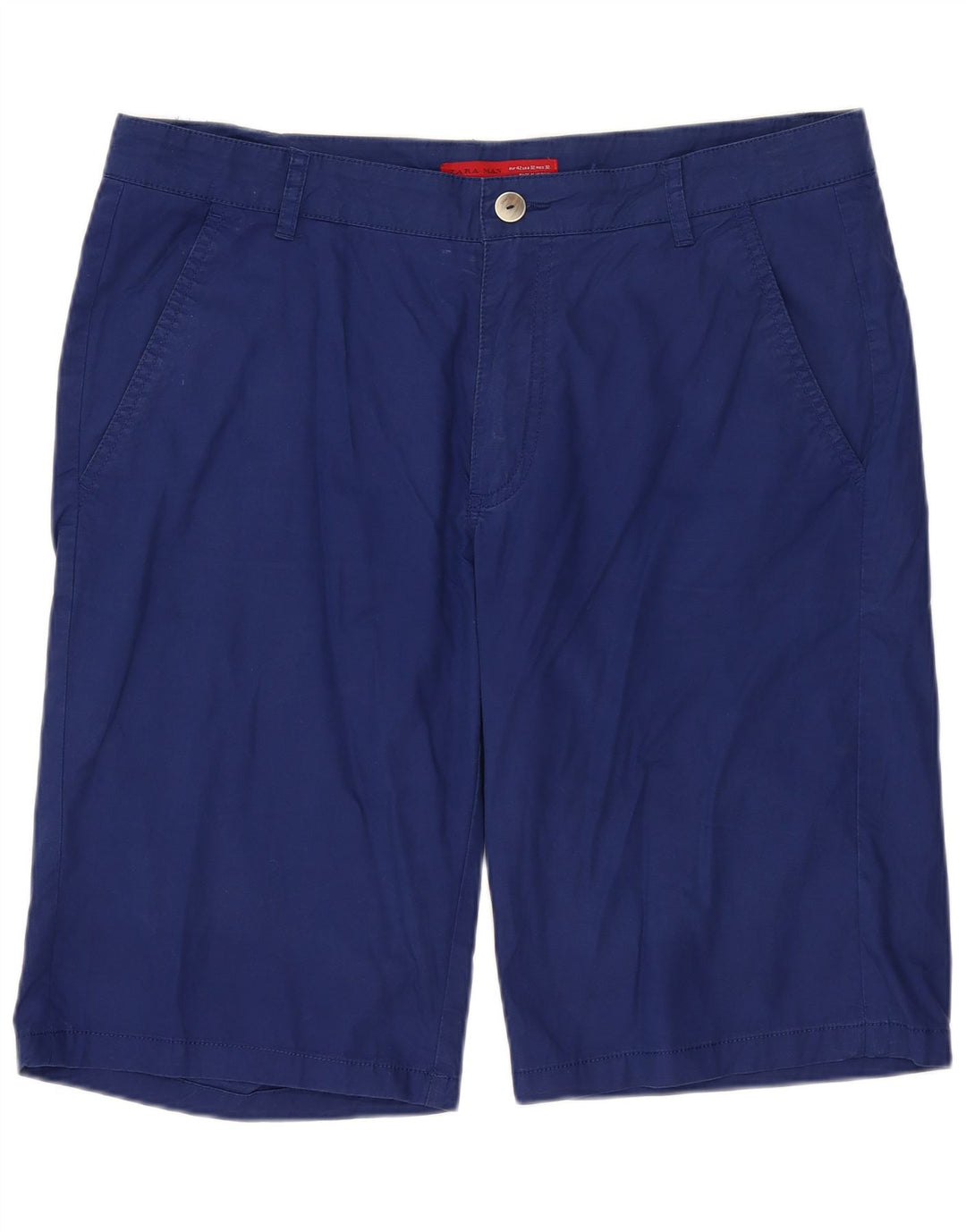 ZARA Short Chino Homme EU 42 Large W32 Bleu Coton