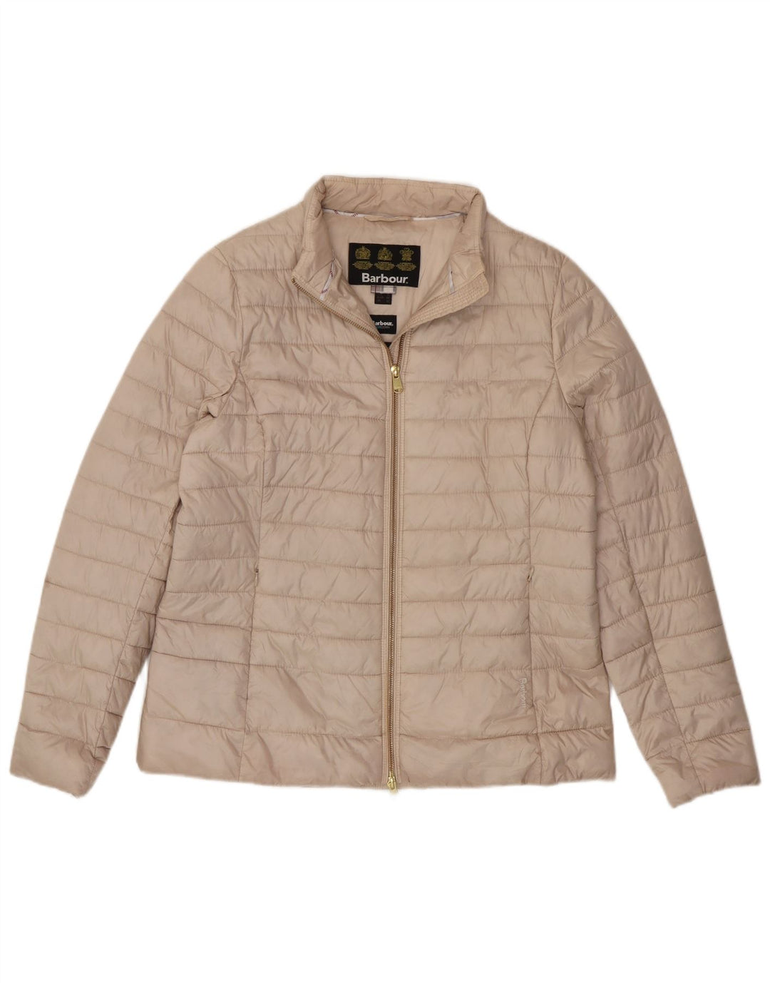 Barbour Veste matelassée pour femme UK 16 Large Beige Polyester