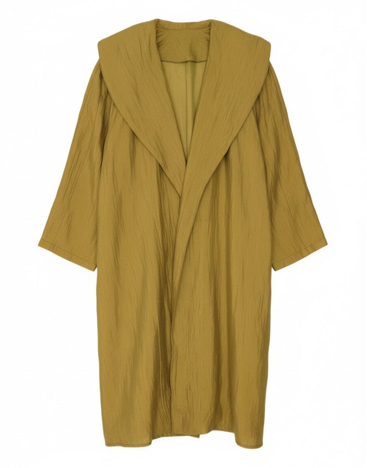 vintage Femmes Overcoat Overcoat UK 14 Moyen Kaki Polyester