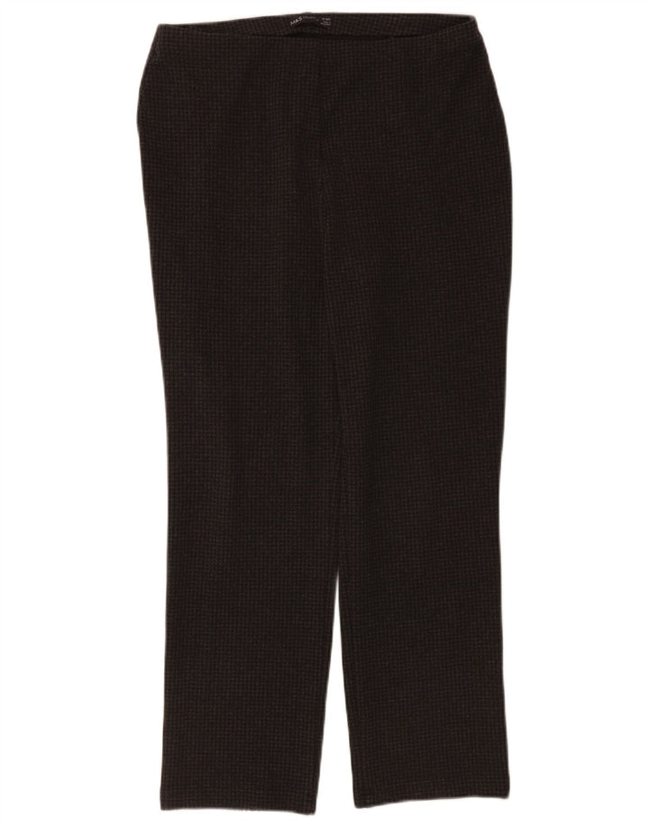 Marks & Spencer Pantalon décontracté pour femme UK 12 Medium W32 L28 Noir