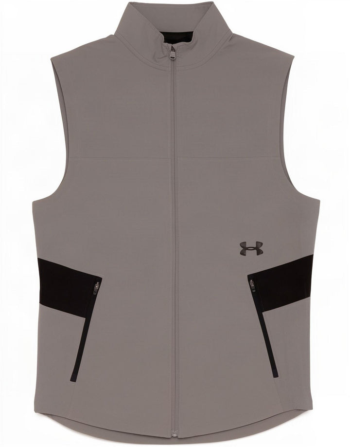 Under Armour Veste de Survêtement sans Manches Homme Gris Small Colorblock