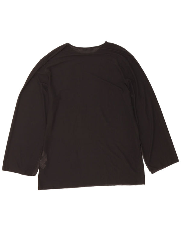 Zara Femme Top Manches Longues UK 44 Medium Noir Polyester