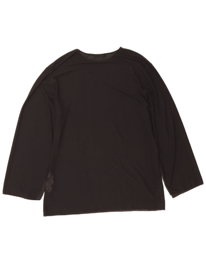Zara Femme Top Manches Longues UK 44 Medium Noir Polyester
