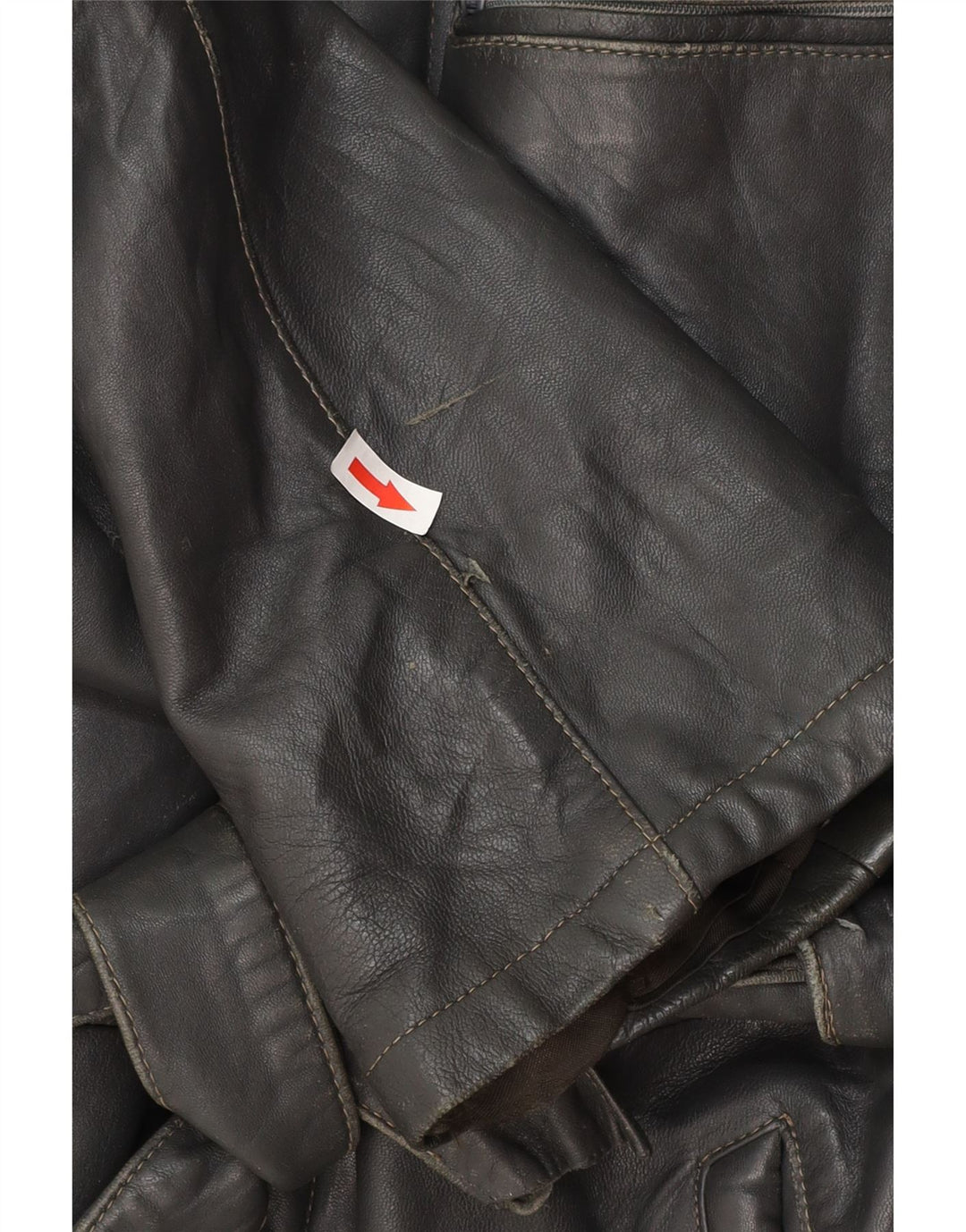 veste en cuir homme vintage IT 50 Grand cuir noir