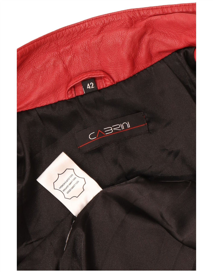 Cabrini Veste en cuir femme IT 42 Cuir rouge moyen