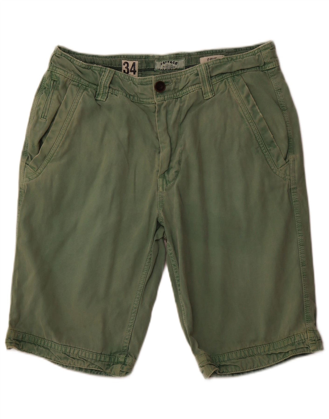 FAT FACE Short Chino Homme W34 Large Vert Coton
