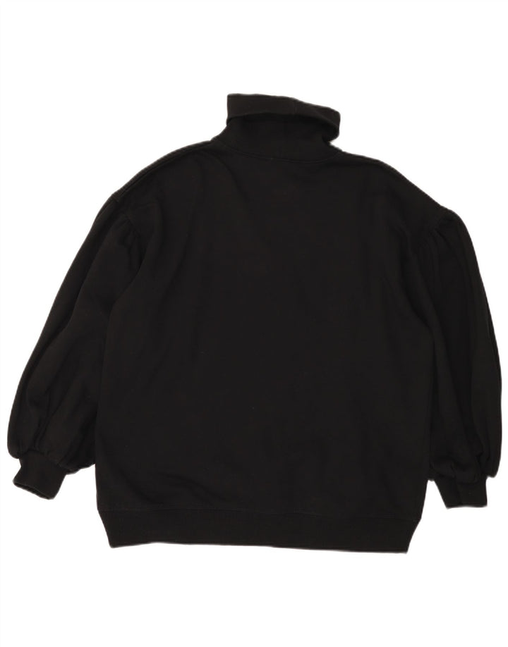 Zara Pull col roulé pour femme UK 14 en coton noir moyen
