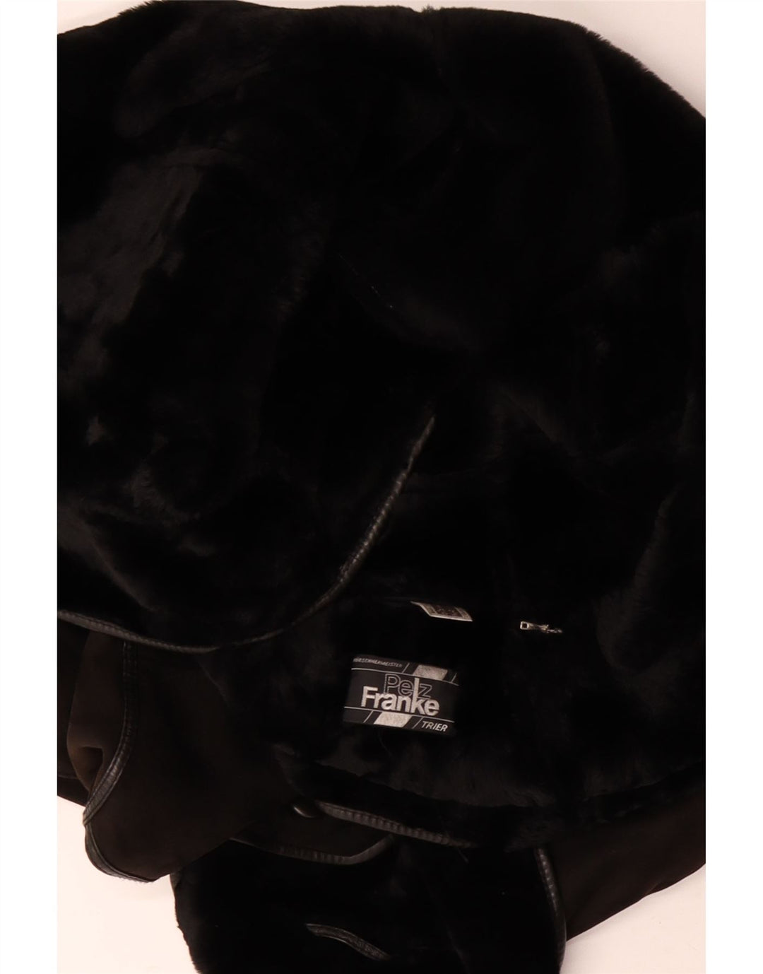 VINTAGE Manteau en peau de mouton femme UK 14 Grand cuir marron