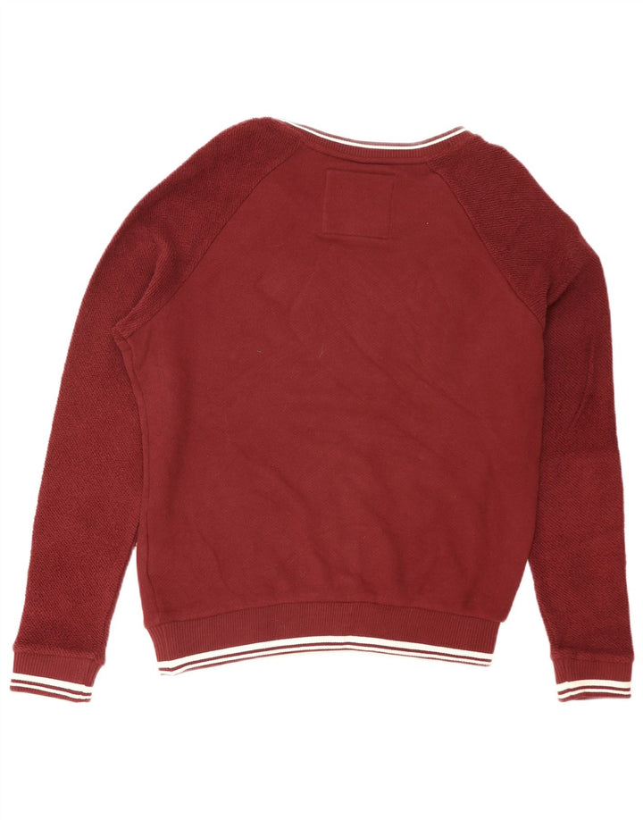 Superdry Pull-over surdimensionné graphique pour femme UK 14 Large Maroon