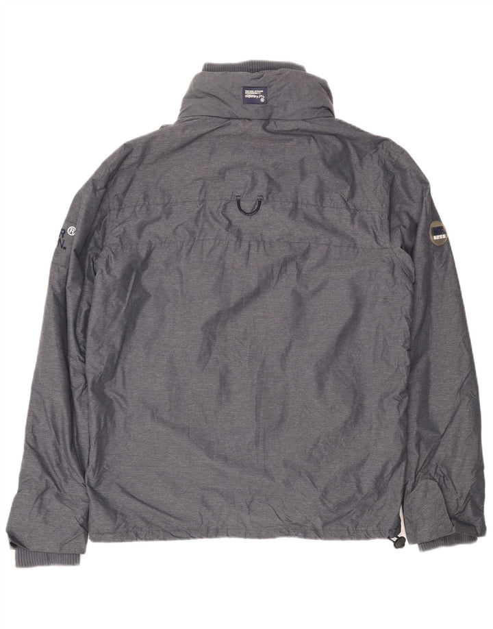 Superdry Veste coupe-vent graphique pour hommes UK 42 XL Gris Polyester
