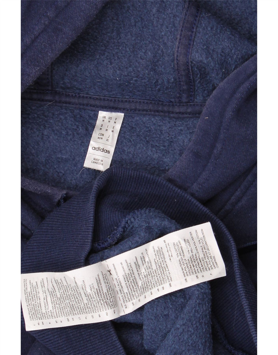 ADIDAS Pull à capuche pour homme en coton bleu marine moyen