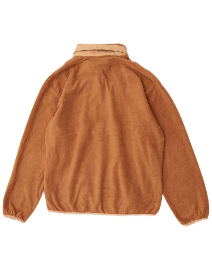Columbia Pull Polaire à Col Zippé Homme Marron Moyen Polyester Colorblock