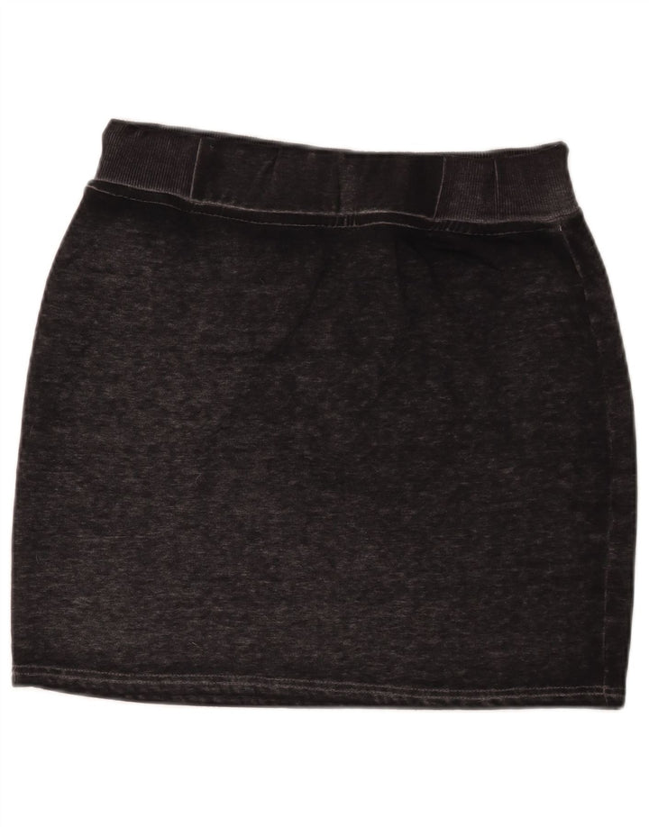 Superdry Femme Mini-jupe graphique Medium W30 Coton moucheté noir