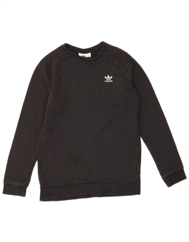 Adidas Sweat-shirt pour homme en coton noir Taille S