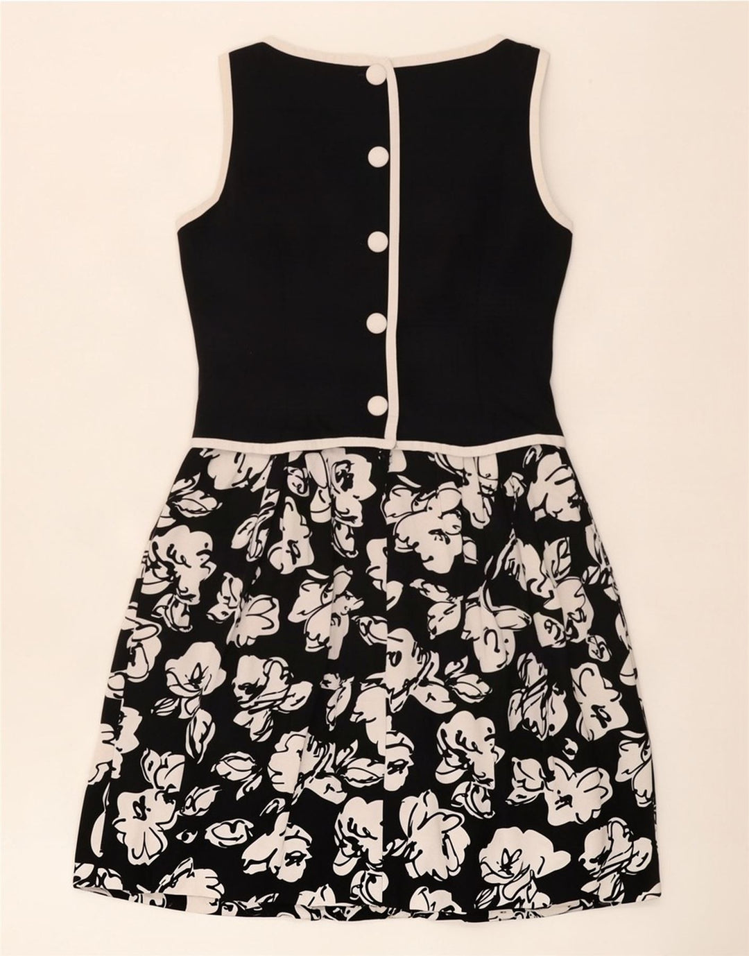 Luisa Spagnoli Robe basique sans manches pour femme IT 46 Large Noir Floral