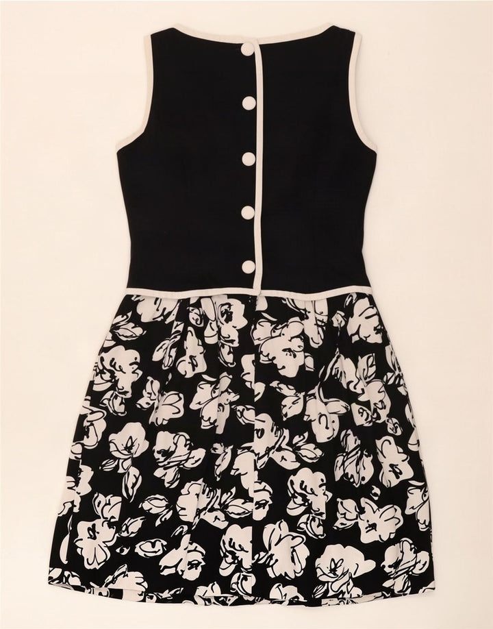 Luisa Spagnoli Robe basique sans manches pour femme IT 46 Large Noir Floral