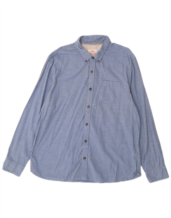 Chemise homme Fat Face 2XL coton à fines rayures bleu