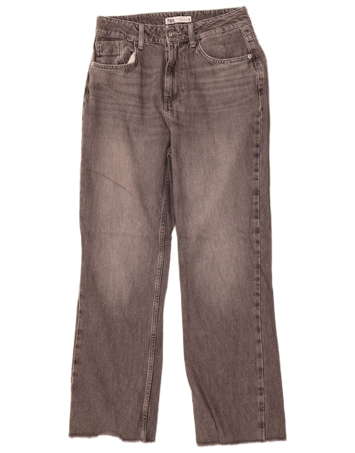 Zara Jean droit femme EU 38 Small W28 L27 coton gris