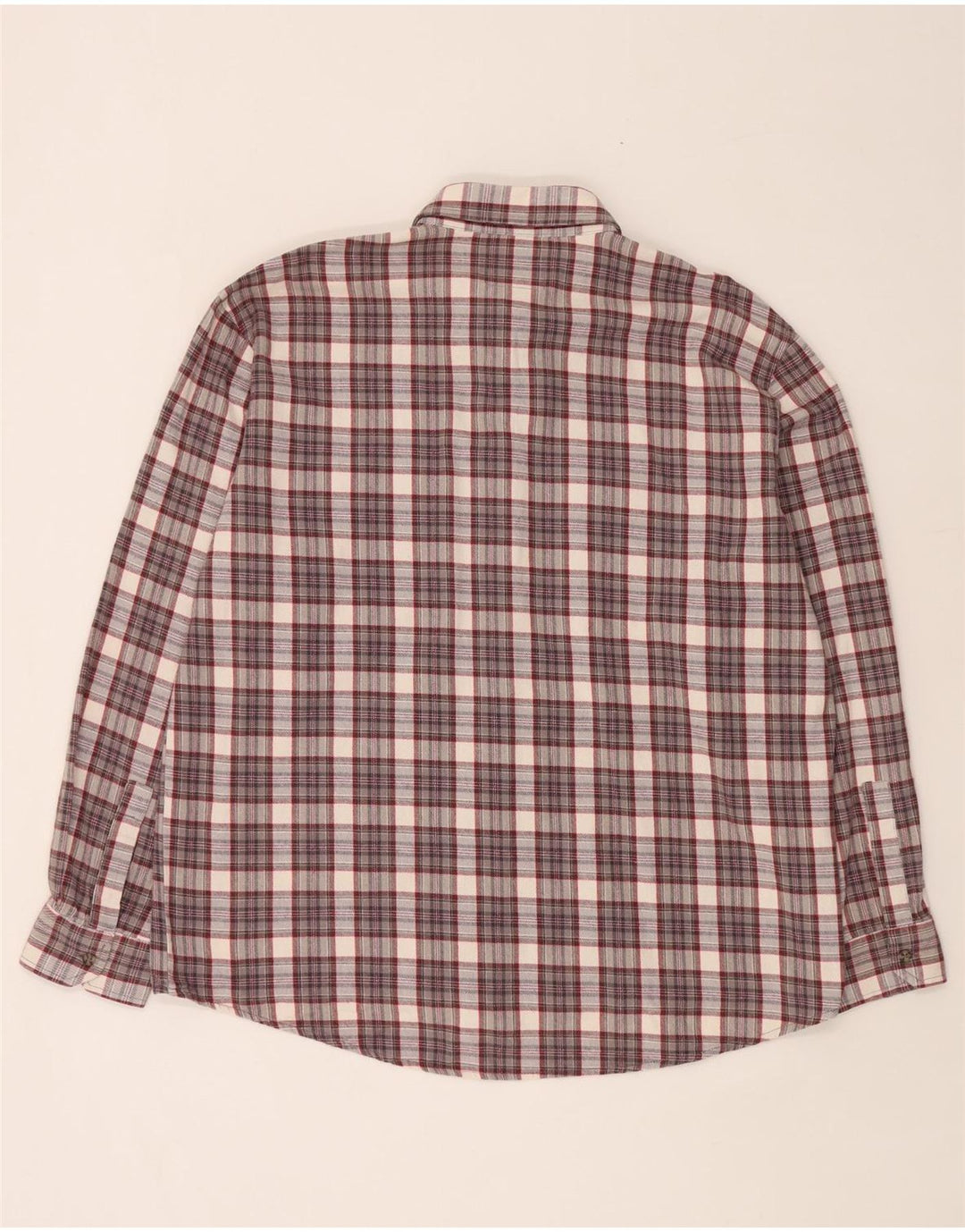 European Project Chemise en flanelle pour homme XL en coton à carreaux gris