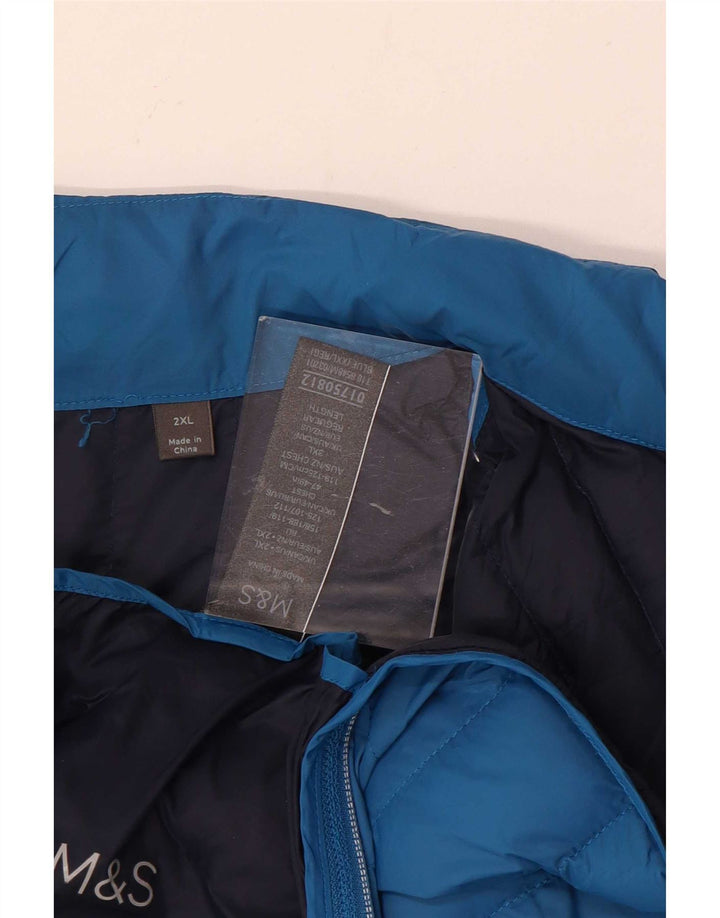 Marks & Spencer Gilet rembourré homme UK 44 2XL Bleu Polyamide
