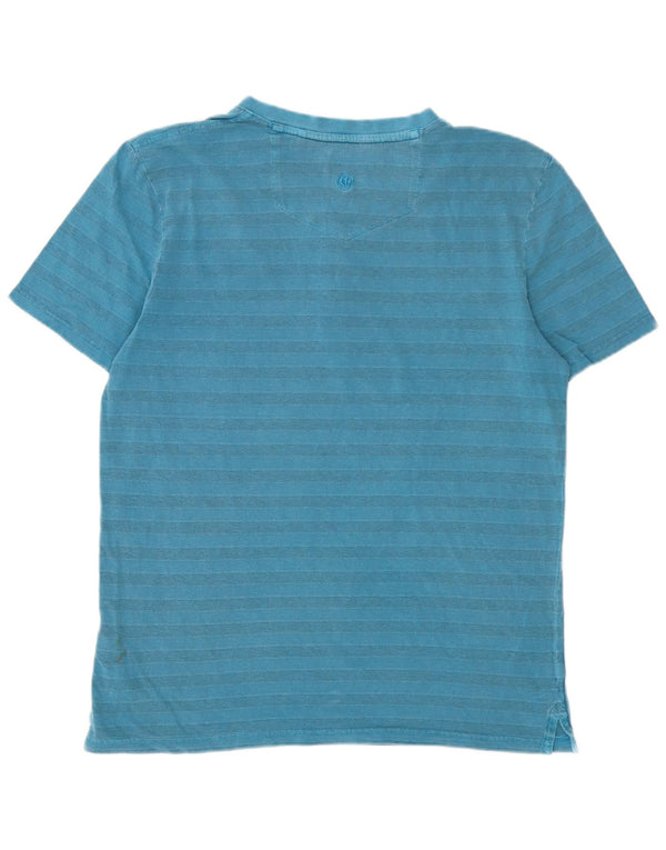 Fat Face T-Shirt Homme Bleu Moyen Rayé Coton