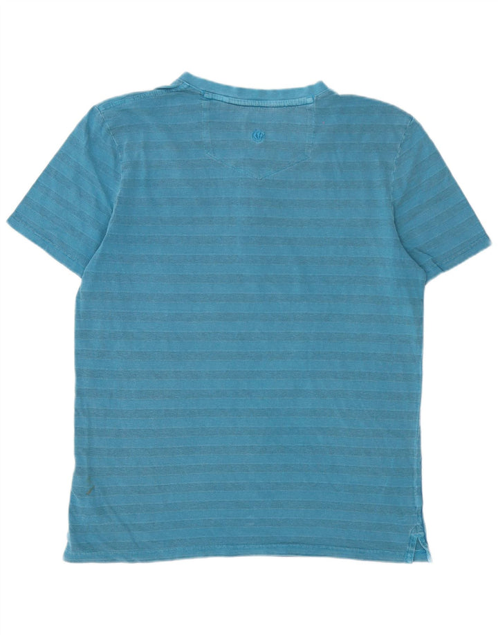 Fat Face T-Shirt Homme Bleu Moyen Rayé Coton