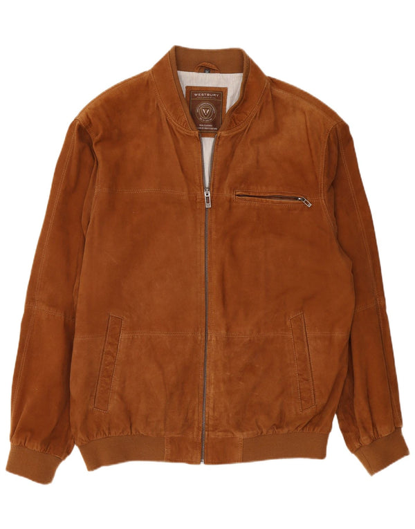WESTBURY Blouson aviateur en daim pour homme EU 54 2XL Cuir marron