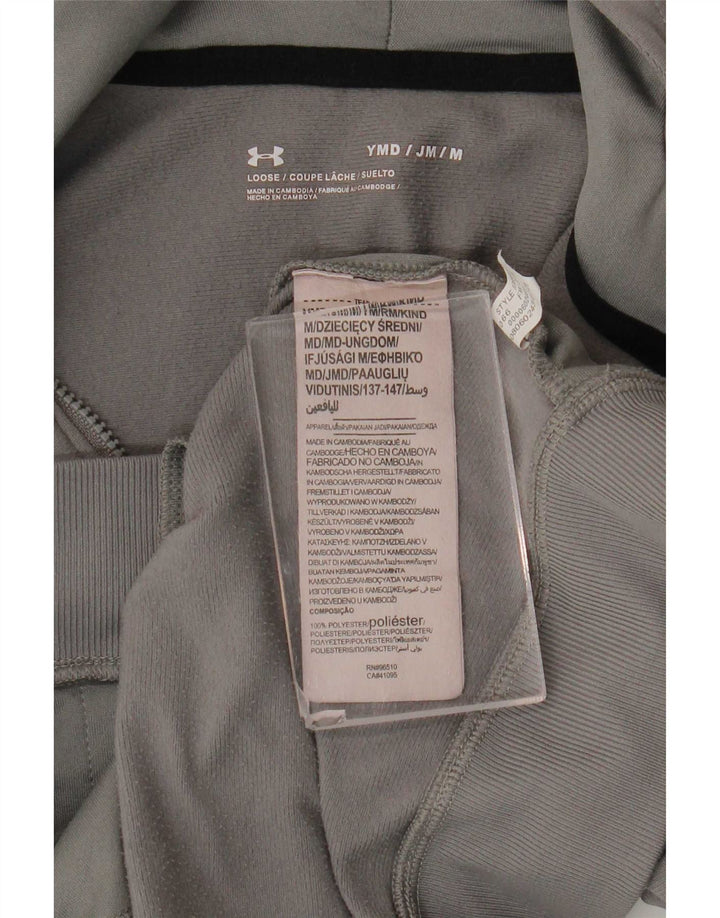 Under Armour Sweat à capuche zippé pour garçon 9-10 ans Gris moyen Colourblock