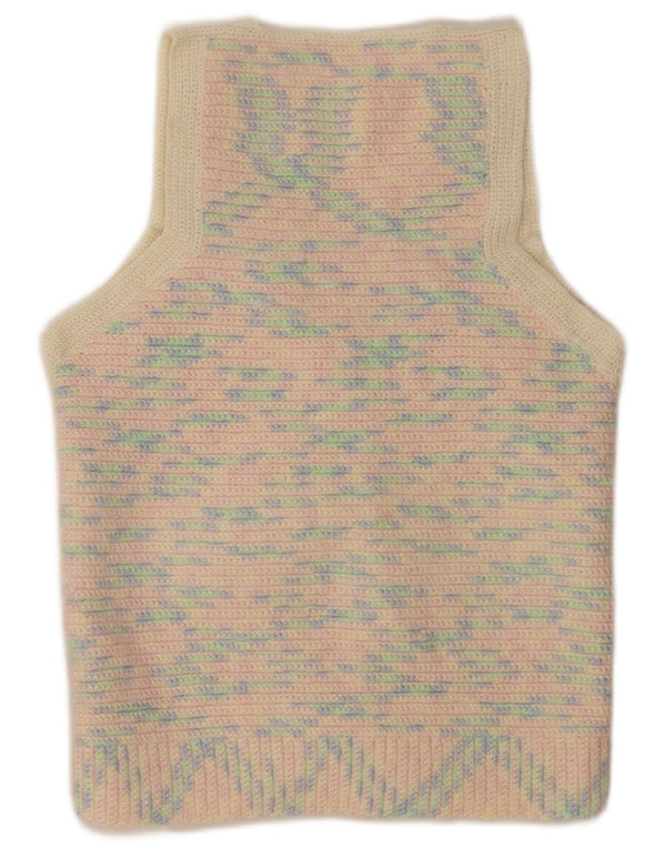 vintage Womens Cardigan Sweater UK 14 Moyen Multicolore Moucheté