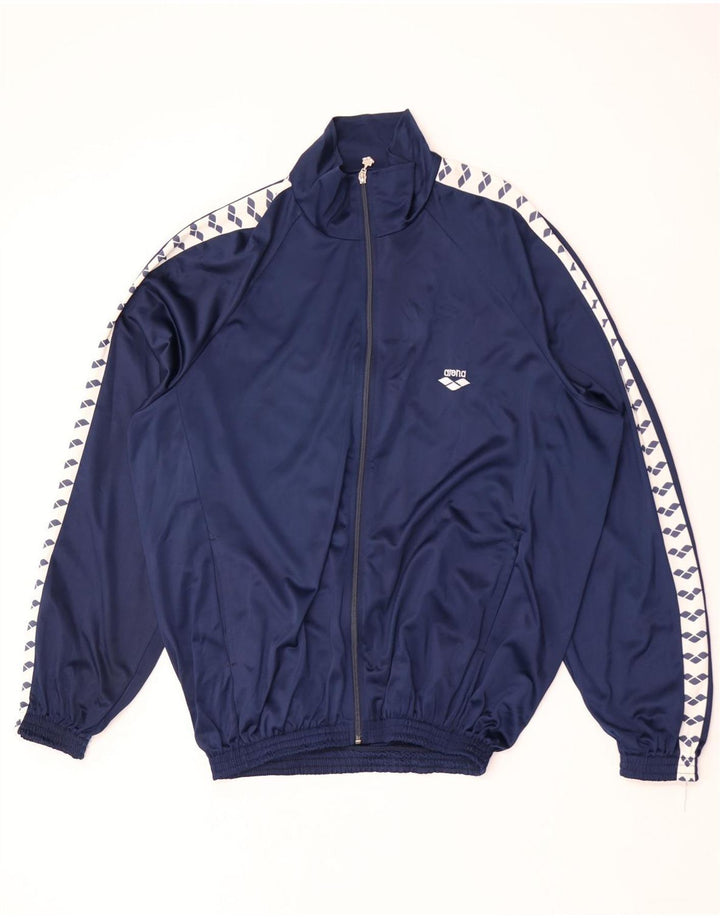 Arena Veste de Survêtement Graphique Homme XL Bleu Marine Colorblock Polyester