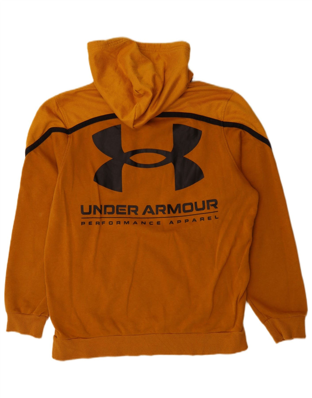 Under Armour Pull à capuche en coton color block orange moyen pour homme