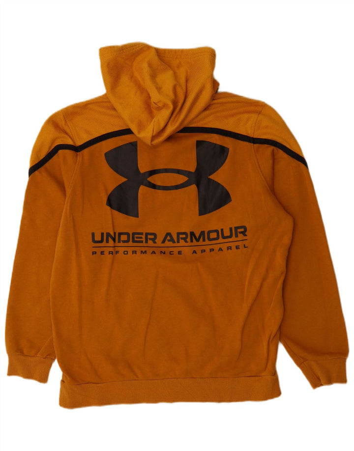 Under Armour Pull à capuche en coton color block orange moyen pour homme