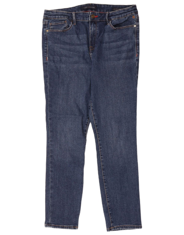 Tommy Hilfiger Jean slim taille haute Raleigh pour femme US 10 Large W34 L28 Bleu