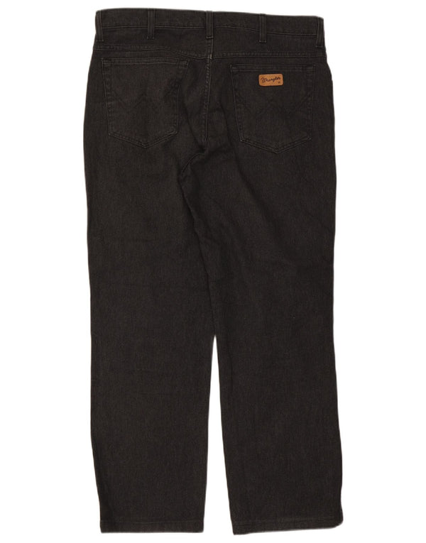Wrangler Jean droit extensible Texas W36 L28 pour homme en coton noir