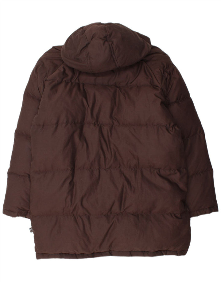 Sergio Tacchini Manteau rembourré à capuche pour homme UK 42 XL Marron Polyester