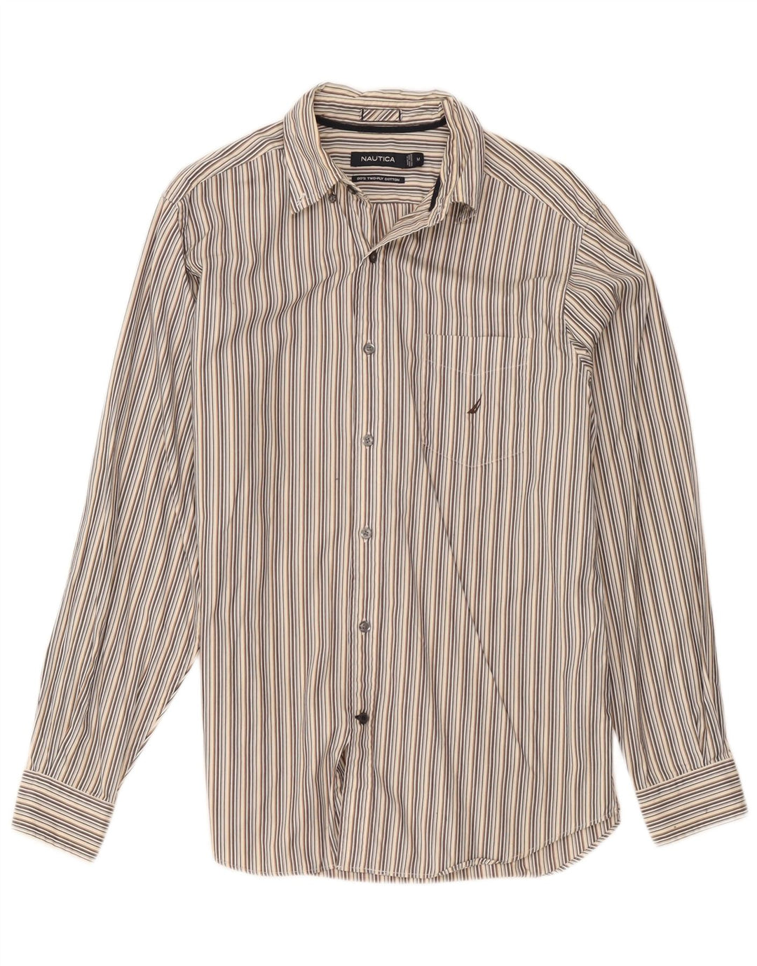 Chemise Homme Nautica Coton Rayé Gris Moyen
